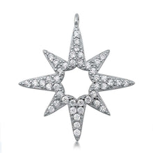 Load image into Gallery viewer, Sterling Silver Twinkle Star CZ Pendant