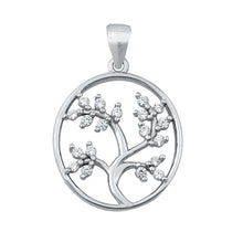 Load image into Gallery viewer, Sterling Silver Tree of Life CZ Pendant