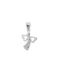 Load image into Gallery viewer, Sterling Silver Angel Clear CZ Pendant