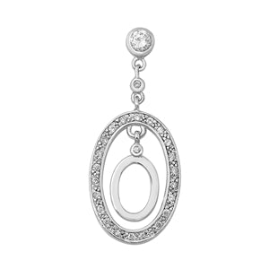 Sterling Silver Polished Clear CZ Pendant