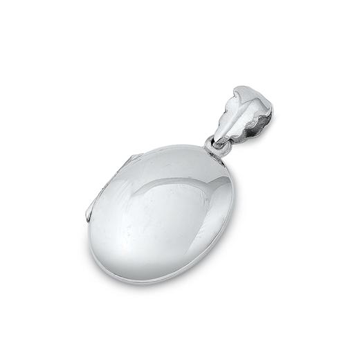 Sterling Silver Oxidized Oval Pendant