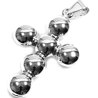 Sterling Silver Modern Plain Cross PendantAnd Pendant Height 40mm