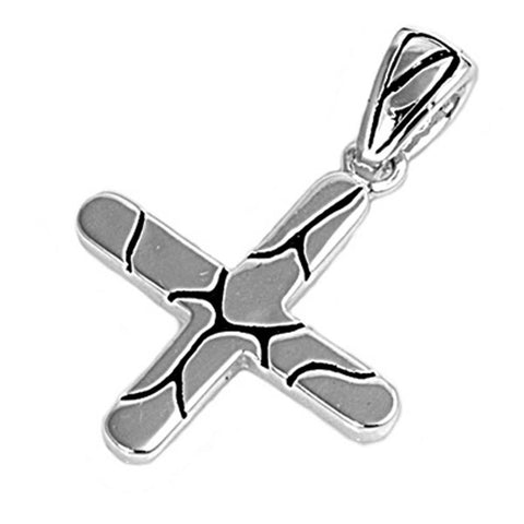 Sterling Silver Plain Cross PendantAnd Pendant Height 18mm