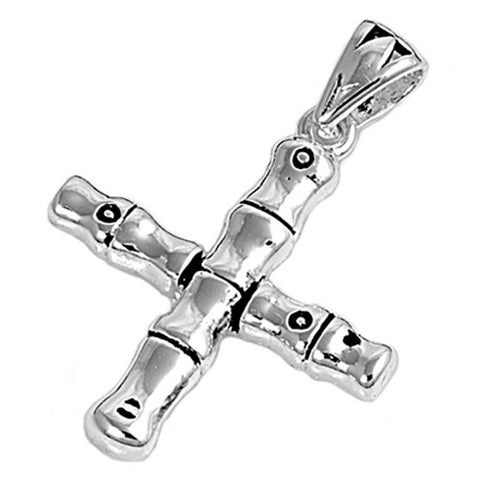 Sterling Silver Cross Plain PendantAnd Pendant Height 20mm