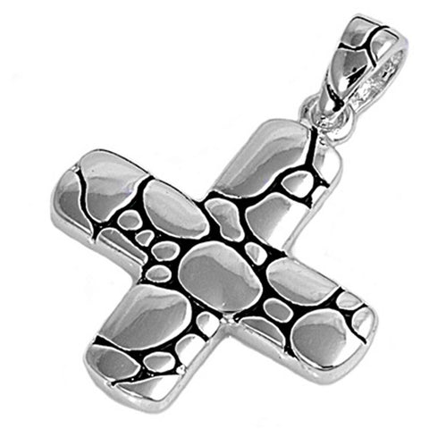 Sterling Silver Small Cross Plain PendantAnd Pendant Height 18mm