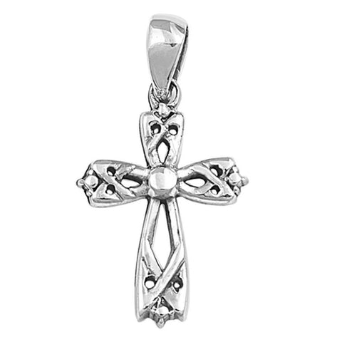 Sterling Silver Cross Shape PendantAndHeight 21mm