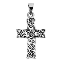 Load image into Gallery viewer, Sterling Silver Cross Plain Pendant