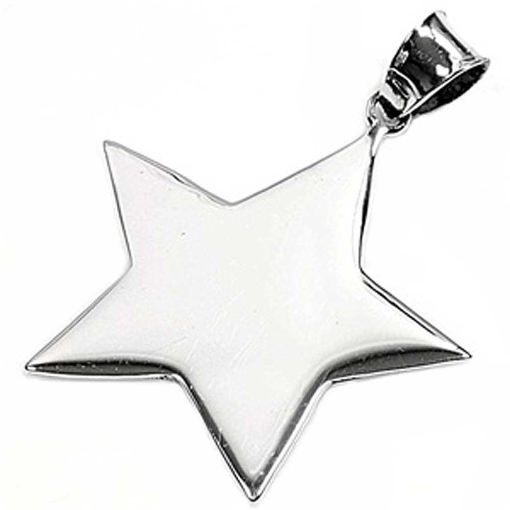 Sterling Silver Star Shape PendantAndHeight 54mm