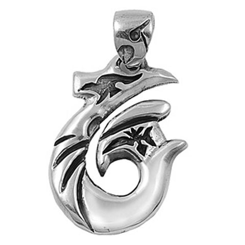 Sterling Silver Elephant Shape PendantAndHeight 35mm