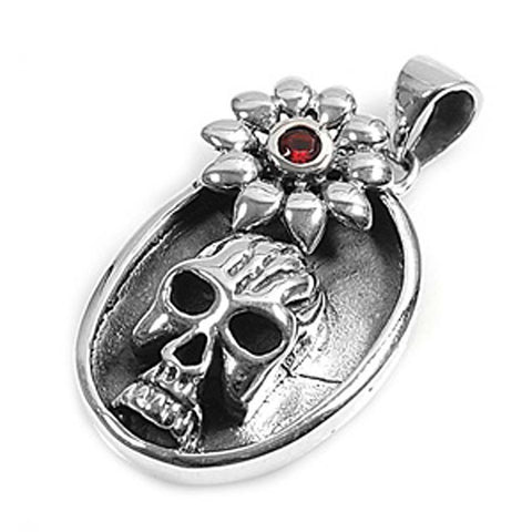 Sterling Silver Skull Shape PendantAndHeight 45mm