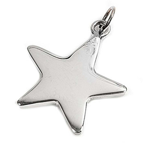 Sterling Silver Star Shape PendantAndHeight 25mm