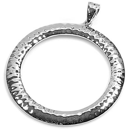 Sterling Silver Ring Shape PendantAndHeight 57mm