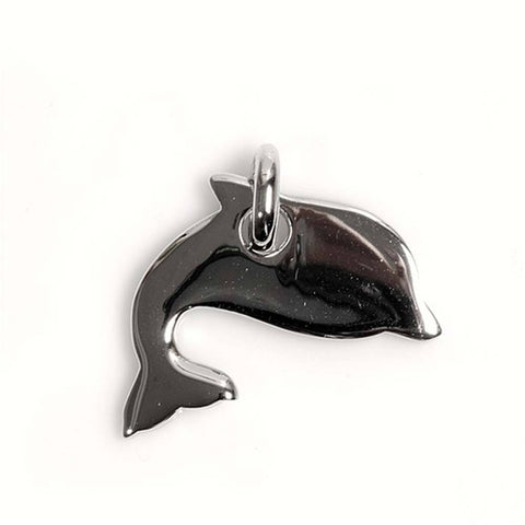 Sterling Silver Dolphin Shape PendantAndHeight 18mm