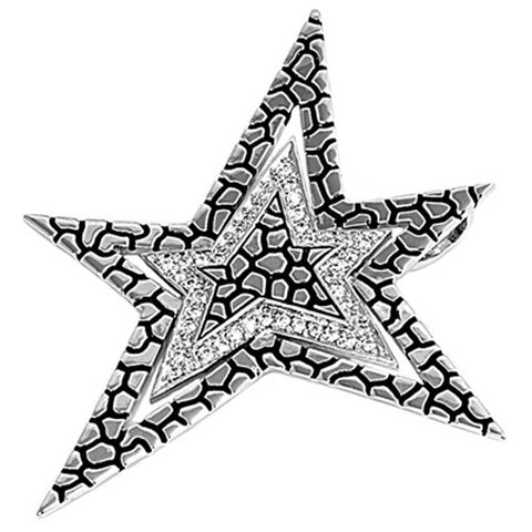 Sterling Silver Star Shape PendantAndHeight 58mm