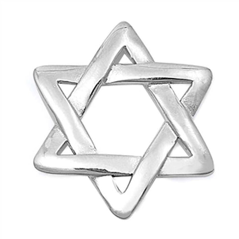 Sterling Silver Star of David Shape PendantAndHeight 22mm