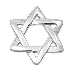 Sterling Silver Star of David Shape PendantAndHeight 22mm