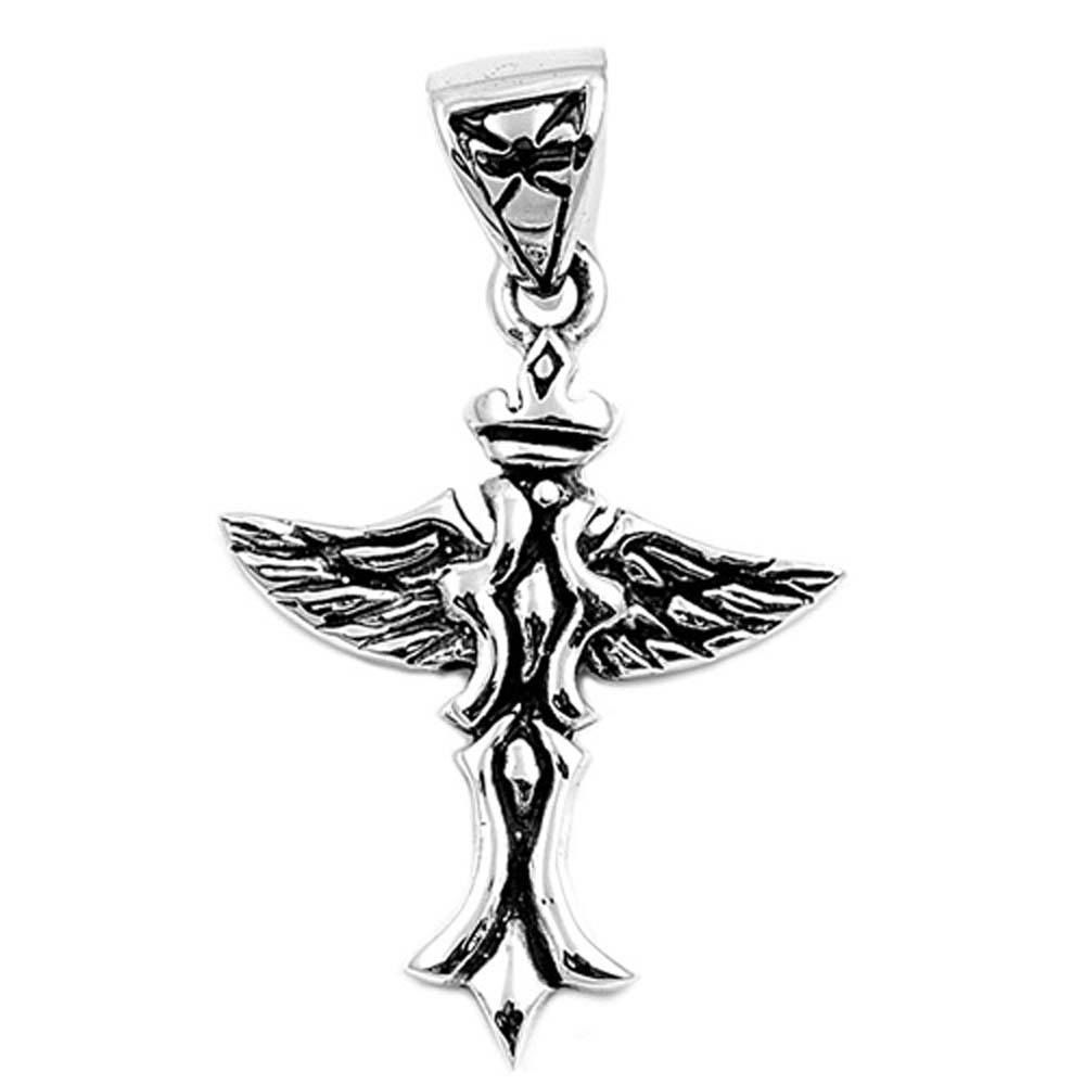 Sterling Silver Cross Shape PendantAndHeight 27mm