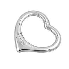 Sterling Silver Floating Heart Shape PendantAndHeight 20mm