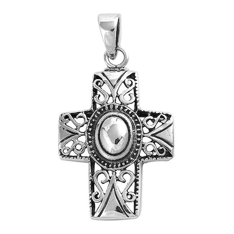 Sterling Silver Cross Shape PendantAndHeight 26mm