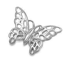 Load image into Gallery viewer, Sterling Silver Trendy Modish Butterfly Pendant with Pendant Height of 19MM