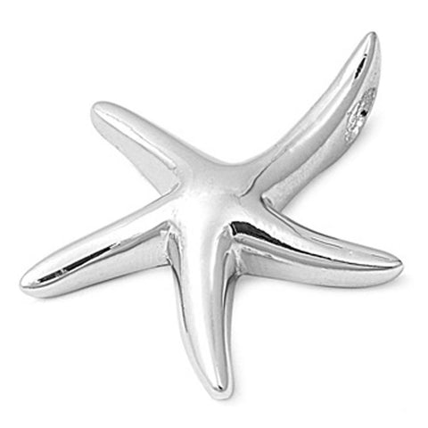 Sterling Silver Star Shape PendantAndHeight 23mm