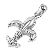 Load image into Gallery viewer, Sterling Silver Modish Fleur De Lise Pendant with Pendant Height of 23MM