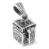 Sterling Silver Treasre Box Shape PendantAndHeight 11mm