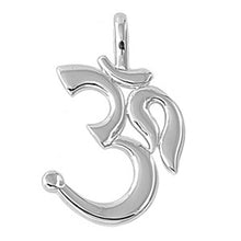 Load image into Gallery viewer, Sterling Silver Modish Ohm Sign Pendant with Pendant Height of 31MM