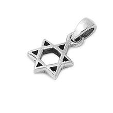 Load image into Gallery viewer, Sterling Silver Star of David Plain Pendant