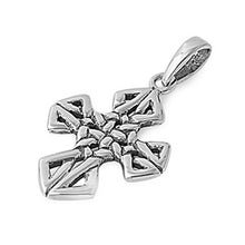 Load image into Gallery viewer, Sterling Silver Fancy Modish Cross Pendant with Pendant Height of 22MM