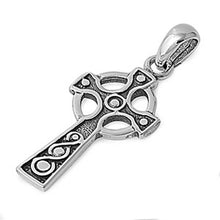 Load image into Gallery viewer, Sterling Silver Stylish Vatican Cross with Infinity PatternAnd Pendant Height of 28MM