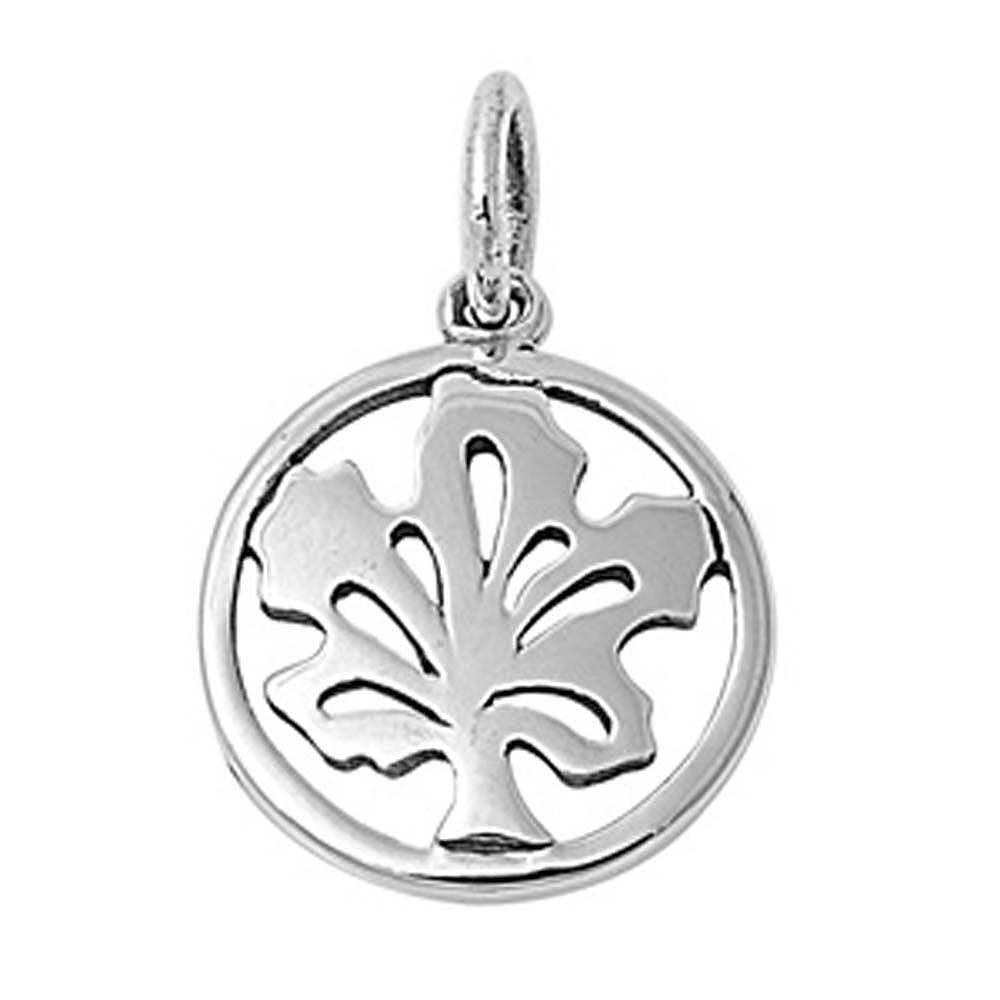 Sterling Silver Fancy Tree Pendant with Pendant Height of 15MM