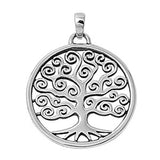 Sterling Silver Modsih Fancy Tree of Life Pendant with Pendant Height of 30MM