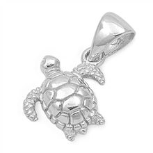 Load image into Gallery viewer, Sterling Silver Modish Sea Turtle Pendant with Pendant Height of 13MM
