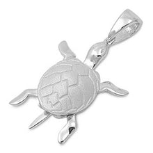 Load image into Gallery viewer, Sterling Silver Modern Turtle Pendant with Pendant Height of 24MM