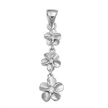 Load image into Gallery viewer, Sterling Silver Plumerias Plain Pendant