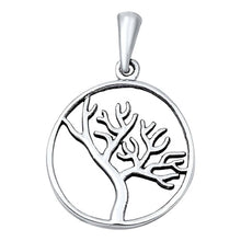 Load image into Gallery viewer, Sterling Silver Fancy Half Tree of Life Pendant with Pendant Height of 22MM