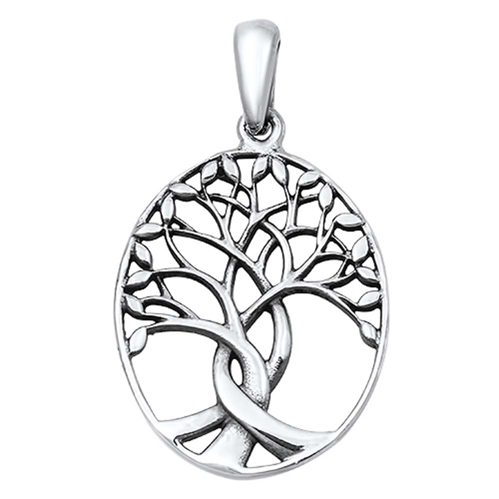 Sterling Silver Tree of Life Shape PendantAndHeight 25mm