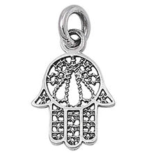 Load image into Gallery viewer, Sterling Silver Antique Style Hand of God Pendant with Pattern DesignAnd Pendant Height of 18MM