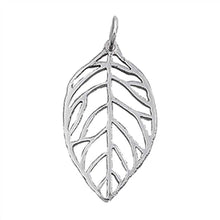 Load image into Gallery viewer, Sterling Silver Plain Open Leaf Pendant with Pendant Height of 25MM