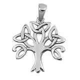Sterling Silver Fancy Celtic Tree of Life Pendant with Pendant Height of 25MM