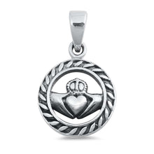 Load image into Gallery viewer, Sterling Silver Claddagh Shape PendantAndHeight 22mm