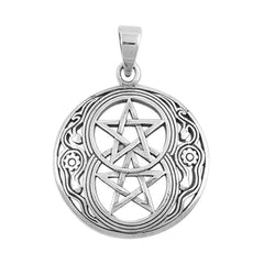 Sterling Silver Devil Star Shape PendantAndHeight 32mm