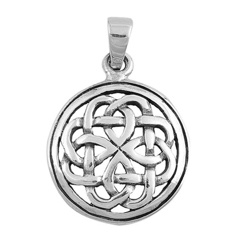 Sterling Silver Celtic Shape PendantAndHeight 28mm