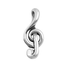 Load image into Gallery viewer, Sterling Silver music Note Shape PendantAndHeight 24mm