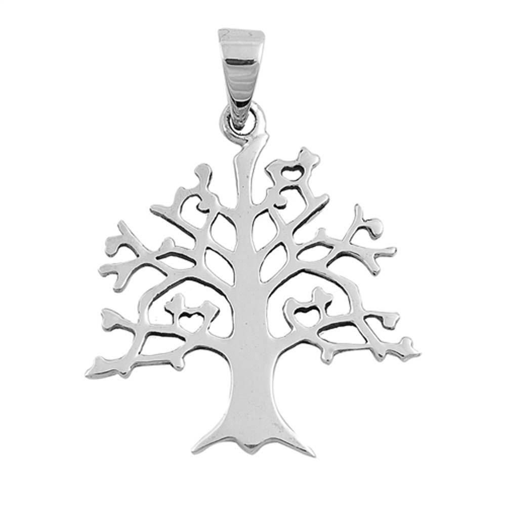 Sterling Silver Tree of Life Shape PendantAndHeight 33mm
