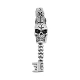 Sterling Silver Skull Key Shape PendantAndHeight 30mm