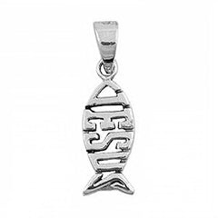 Sterling Silver Jesus Shape PendantAndHeight 18mm