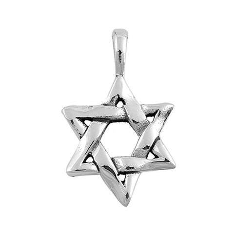 Sterling Silver Star of David Shape PendantAndHeight 25mm