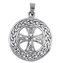 Load image into Gallery viewer, Sterling Silver Circle Shape PendantAndHeight 34mm
